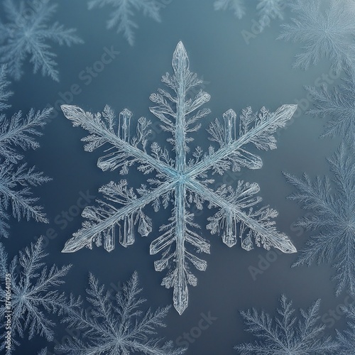 Snow Flake 3D Holograph Gradient Color 