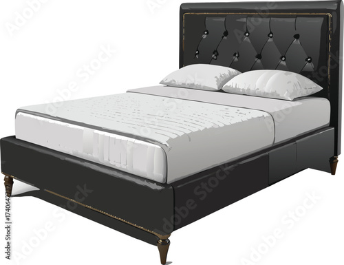 bed in a hotel