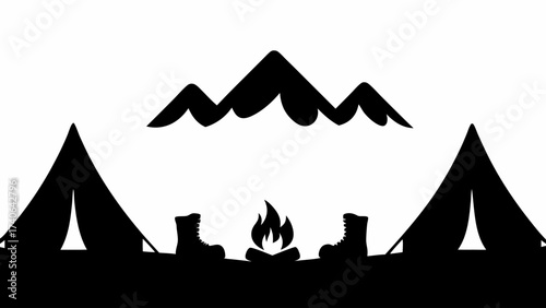 camping on the mountain