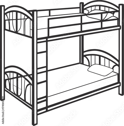 vector illustration of a bedroom