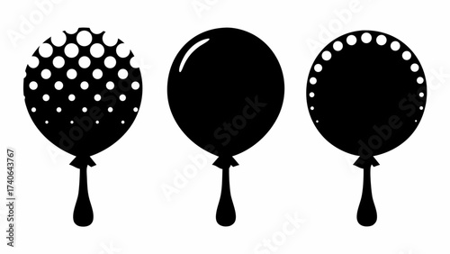 black and white balloons