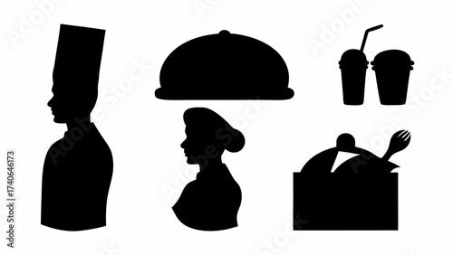 silhouette of a woman in a hat