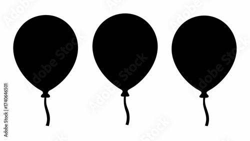 black and white balloons