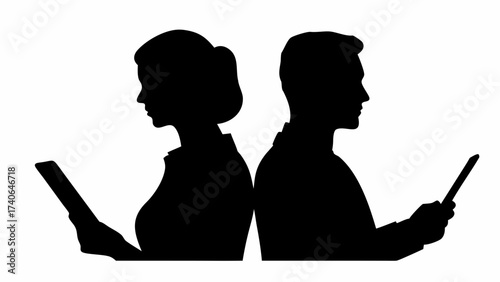 vector silhouette of a woman
