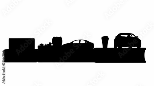 silhouette of the city of london