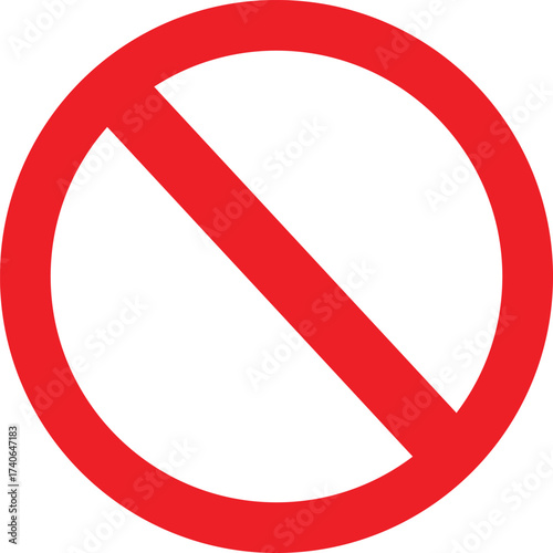 A Universal Symbol of Prohibition The Iconic Red Circle with a Diagonal Line Represents Restriction and Refusal Across Cultures
