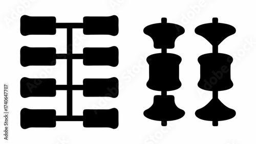 black and white chess pieces