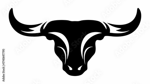 vector illustration of a bull