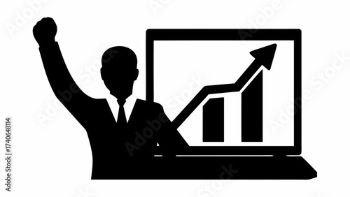 businessman working on laptop