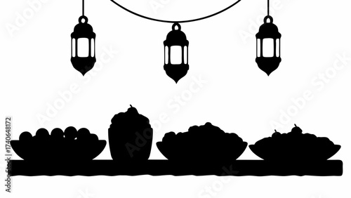 silhouette of a buddhist temple