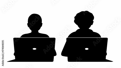 black silhouette of a man