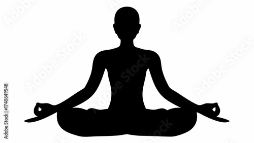 yoga silhouette vector