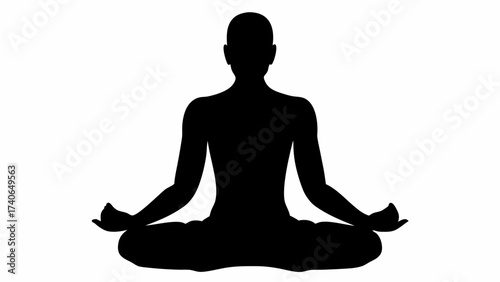 silhouette of a yoga pose
