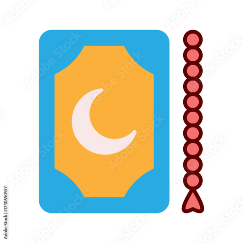 Quran with prayer beads