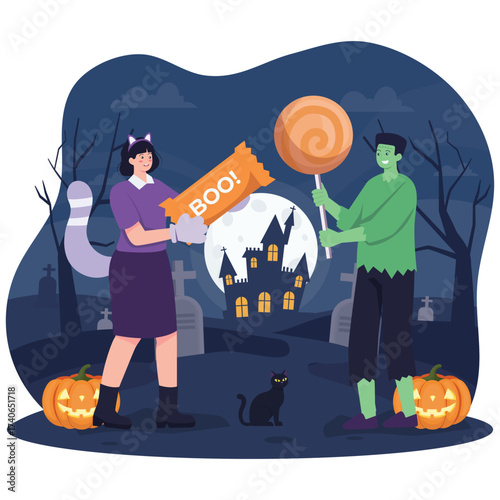 Halloween Activity Illustration