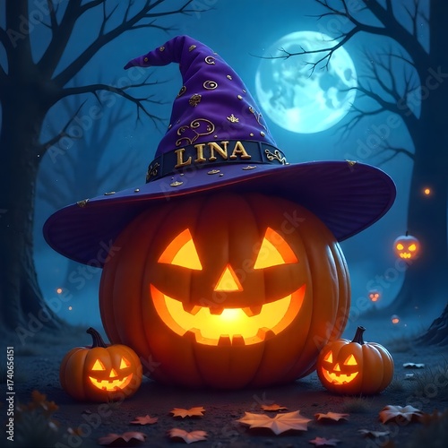 halloween pumpkin on a dark background