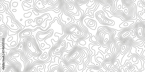 Topographic map background with geographic grid for hiking and mountain sport. luxury topographic wavy pattern and geographic grid map design. paper texture Imitation of a geographical map shade.