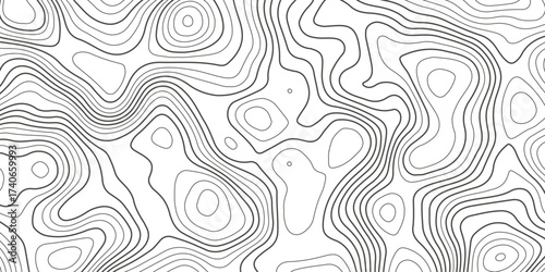 Topographic map background with geographic grid for hiking and mountain sport. luxury topographic wavy pattern and geographic grid map design. paper texture Imitation of a geographical map shade.