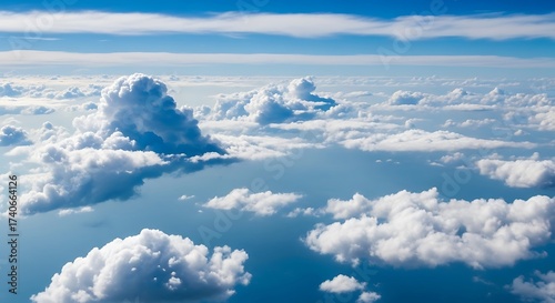 Wallpaper Mural Beautiful Sky with Fluffy Clouds. Torontodigital.ca