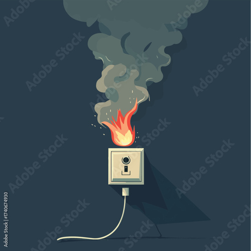 An electrical outlet with a short circuit produces a fire hazard