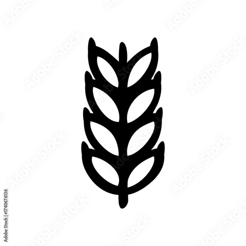 Wheat doodle vector icon