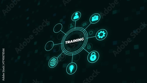 Wallpaper Mural Coaching mentoring education business training development E-learning concept. Business, Technology, Internet and network concept. Torontodigital.ca