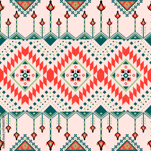Seamless geometric pattern with modern abstract shapes in minimalist style. Perfect for fabric design, packaging, wallpaper, wrapping paper, branding, and digital backgrounds. 