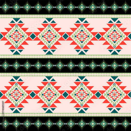 Seamless geometric pattern with modern abstract shapes in minimalist style. Perfect for fabric design, packaging, wallpaper, wrapping paper, branding, and digital backgrounds. 