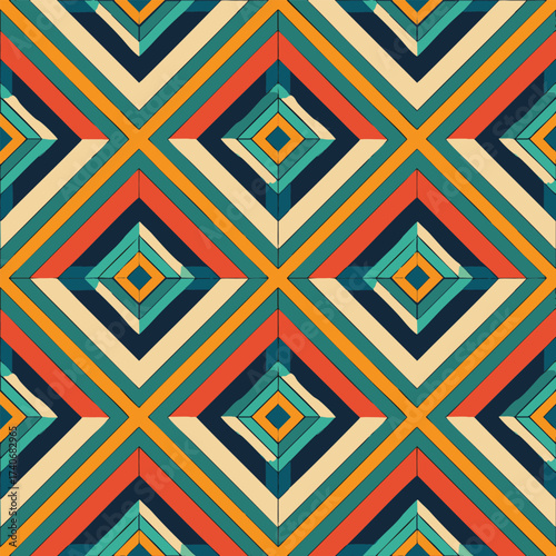 seamless pattern. abstract background for printing and fabric. kaleidoscopic texture.
