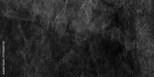 Dark cement wall in vintage style, abstract black dark wall texture, grunge textured panoramic background, abstract grey color design are light with Panorama dark gray stone wall background,