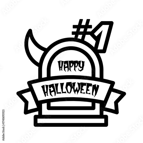 happy halloween grave icon