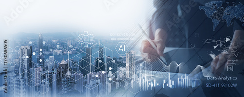 Data Science and big data analytics, digital technology, tech background. Software engineer with database management, cloud computing, blockchain with AI and data exchange, innovation technology