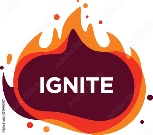 modern abstract minimal vector button ignite solid flat colors design