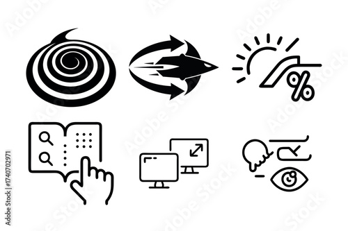 Icons representing business concepts