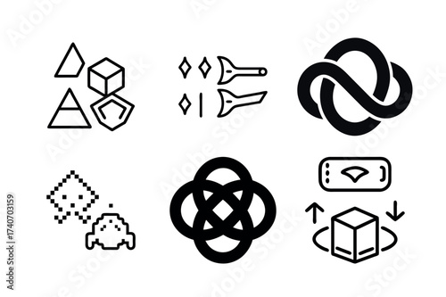 Various Abstract Geometric Icons