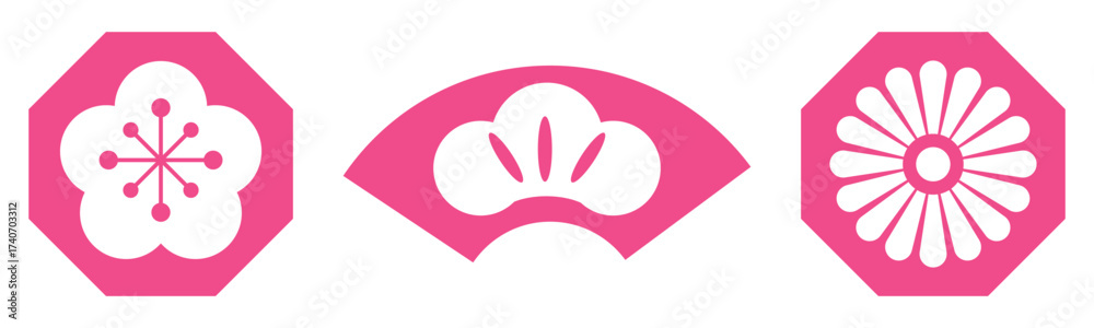 Obraz premium シンプルな和風のイラスト