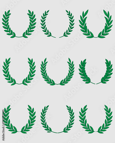 Nature Inspired Laurel Wreath Vector Pack