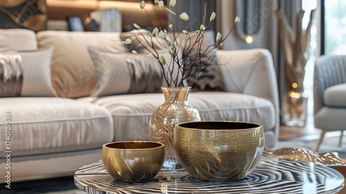 A photo of accessorized side tables