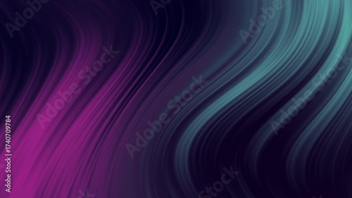 seamless looping abstract waves with smooth gradient lines and dynamic changing colors in motion