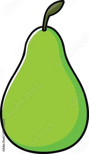 Green pear vector illustration isolated scalable eps fruit icon graphic design isolated on transparent background