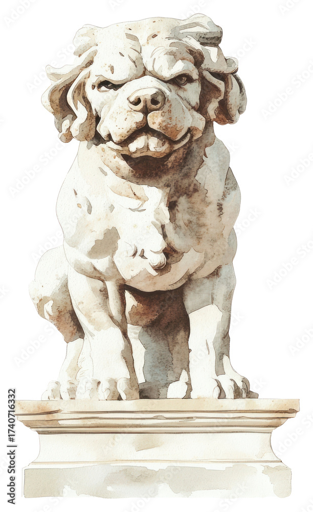 Obraz premium PNG An ancient greek Cerberus statue art accessories.
