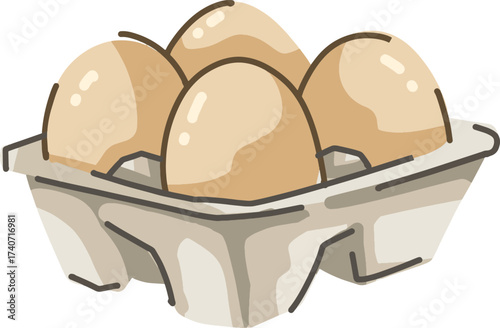 Carton of Fresh Eggs