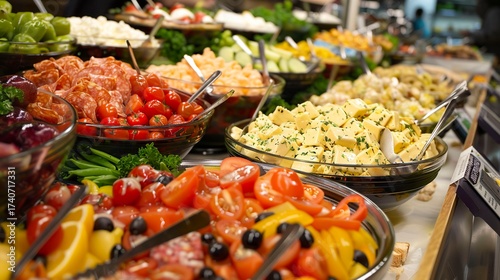 A photo of catering food labels