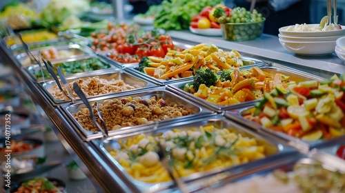 A photo of catering food labels