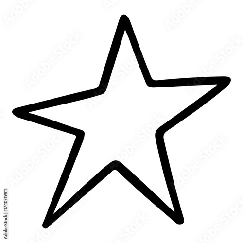 Cute star in doodle style