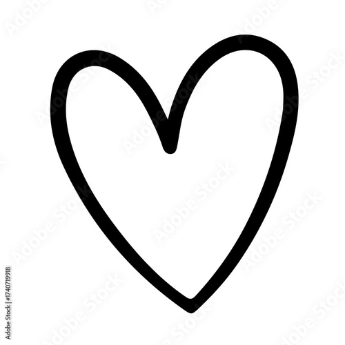 Cute doodle heart