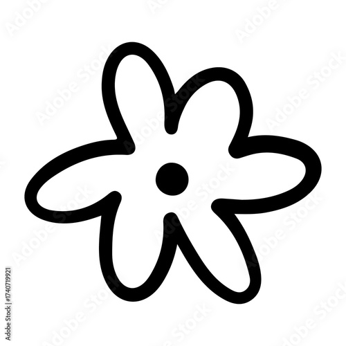Cute doodle flower