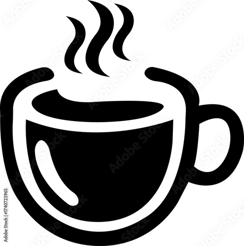 Hot coffee cup icon. Coffee doodles vector icon. Vector cup of tea, Coffee for menu Cafe, bar, isolated on the white background, with heart love teacup isolated fresh clipart image.