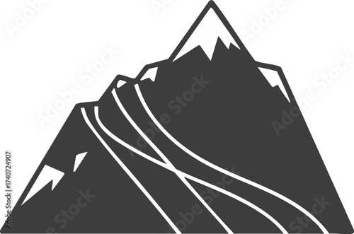 Mountain Ski Tracks