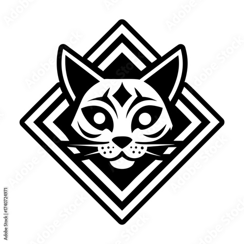 Glyph style icon showing a feline cat